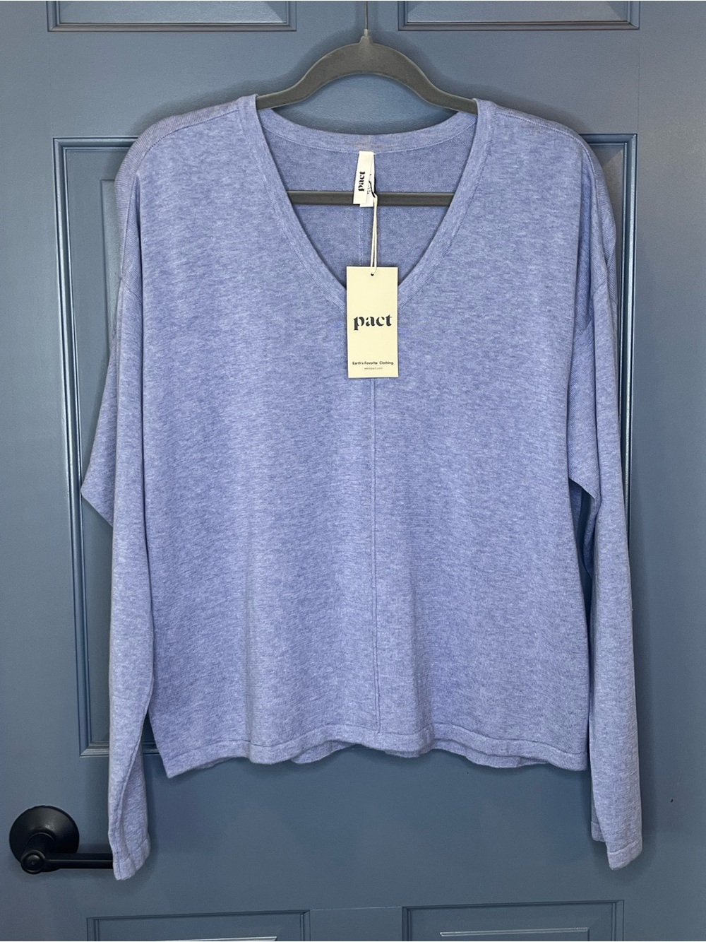 Pact New with tags iris blue sweater